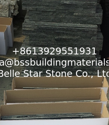 Black Quartzite Mini Stacked Stone,Split Face Quartzite Stone Cladding,Quartzite Zclad Stone Veneer,Stacked Stone