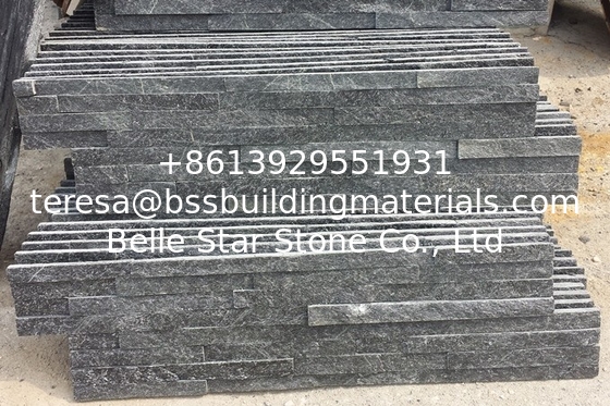 Black Quartzite Mini Stacked Stone,Split Face Quartzite Stone Cladding,Quartzite Zclad Stone Veneer,Stacked Stone
