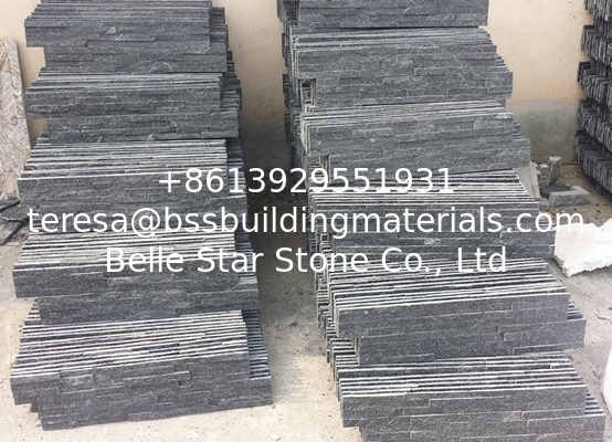 Black Quartzite Mini Stacked Stone,Split Face Quartzite Stone Cladding,Quartzite Zclad Stone Veneer,Stacked Stone
