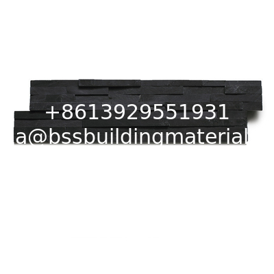 Black Slate Mini Stacked Stone,Split Face Slate Stone Veneer,Sclad Brick Slim Black Slate Stone Cladding,Culture Stone