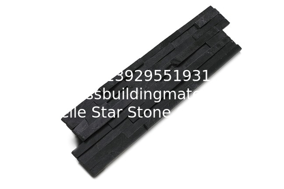 Black Slate Mini Stacked Stone,Split Face Slate Stone Veneer,Sclad Brick Slim Black Slate Stone Cladding,Culture Stone
