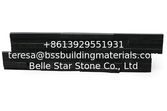 Black Slate Mini Stacked Stone,Split Face Slate Stone Veneer,Sclad Brick Slim Black Slate Stone Cladding,Culture Stone