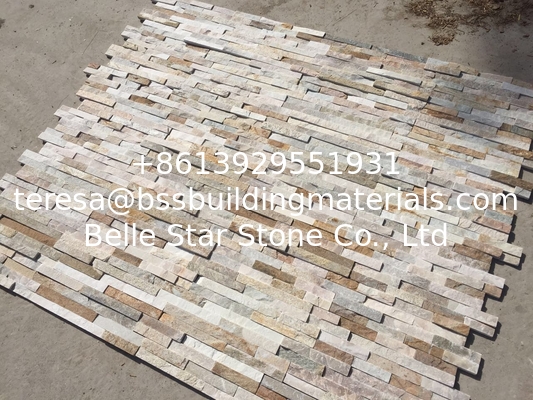 Oyster Split Face Thin Stone Veneer,Silver Sunset Stacked Stone,Quartzite Zclad Stone Cladding,Culture Stone