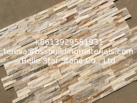 Oyster Split Face Thin Stone Veneer,Silver Sunset Stacked Stone,Quartzite Zclad Stone Cladding,Culture Stone