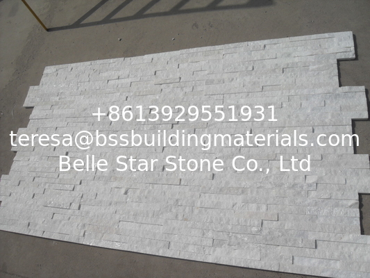 Super White Quartzite Thin Stone Veneer,Snow White Stacked Stone,Quartzite Zclad Stone Panels,Stone Cladding