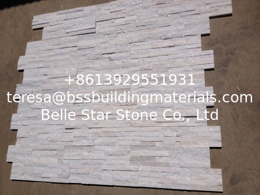 Super White Quartzite Thin Stone Veneer,Snow White Stacked Stone,Quartzite Zclad Stone Panels,Stone Cladding