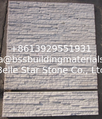Snow White Quartzite Mini Stacked Stone,White Waterfall Shape Ledgestone,Quartzite Thin Stone Veneer,Stone Cladding