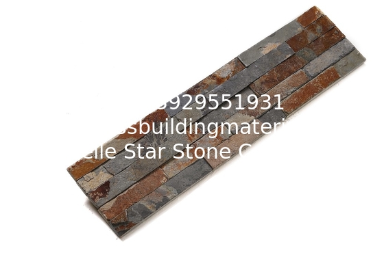 Brick Slim Multicolor Slate Culture Stone,Split Face Slate Thin Stone Veneer,Rusty Slate Ledgestone,Zclad Stacked Stone