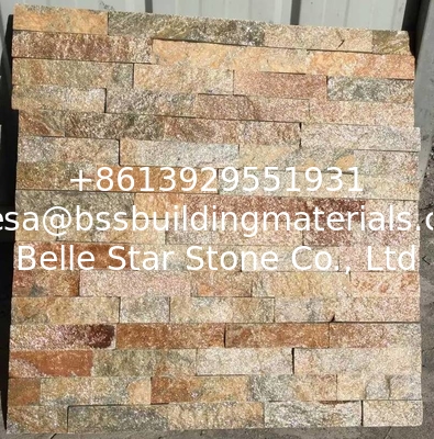 Rustic Quartzite Stone Panels,Natural Quartzite Stone Cladding,Real Stacked Stone,Thin Stone Veneer,Rustic Ledger Panels