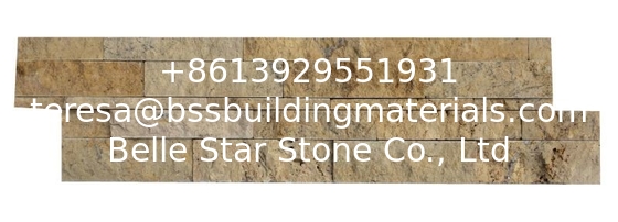 China Travertine Ledger Panels,Yellow Zclad Stacked Stone,Travertine Culture Stone,Marble Stone Cladding,Real Stone