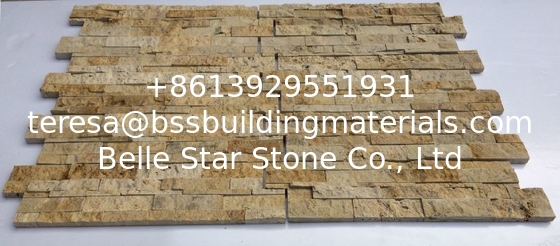 China Travertine Ledger Panels,Yellow Zclad Stacked Stone,Travertine Culture Stone,Marble Stone Cladding,Real Stone