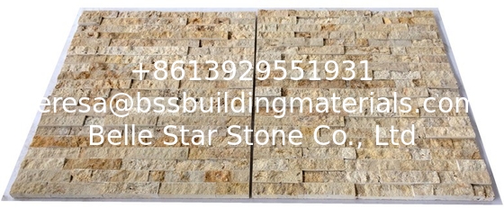 Yellow Travertine Ledgestone,China Travertine Culture Stone,Yellow Limestone Stone Panels,Marble Stacked Stone