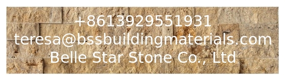 Yellow Travertine Ledgestone,China Travertine Culture Stone,Yellow Limestone Stone Panels,Marble Stacked Stone