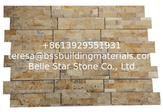 China Travertine Ledger Panels,Yellow Limestone Z Stone Panels,Marble Culture Stone,Real Stone Veneer,Stacked Stone