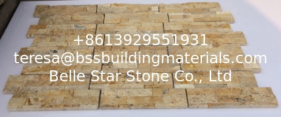 China Travertine Ledger Panels,Yellow Limestone Z Stone Panels,Marble Culture Stone,Real Stone Veneer,Stacked Stone