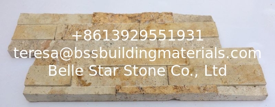 China Travertine Ledger Panels,Yellow Limestone Z Stone Panels,Marble Culture Stone,Real Stone Veneer,Stacked Stone