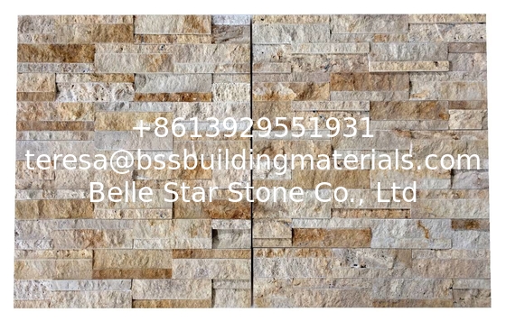 Yellow Limestone Culture Stone,China Travertine Ledger Panels,Marble Stacked Stone,Yellow Stone Panels,Stone Cladding