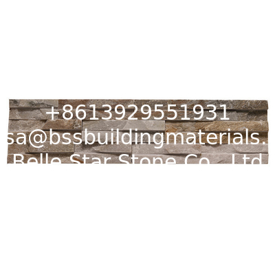 Oyster Grooved Stone Cladding,Desert Gold Quartzite Stacked Stone,White Gold Culture Stone,Golden Honey Stone Panels