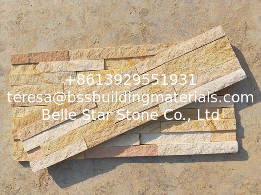 China Sandstone Culture Stone,Yellow Sandstone Stacked Stone,Real Stone Panels,Thin Stone Veneer,Yellow Ledger Panels