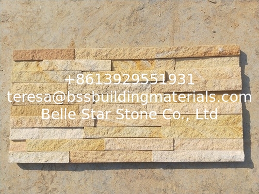 China Sandstone Culture Stone,Yellow Sandstone Stacked Stone,Real Stone Panels,Thin Stone Veneer,Yellow Ledger Panels