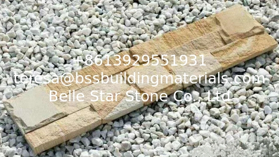 Yellow Sandstone Culture Stone,China Sandstone Ledger Panels,Real Stone Cladding,Sandstone Veneer,Yellow Stone Panels