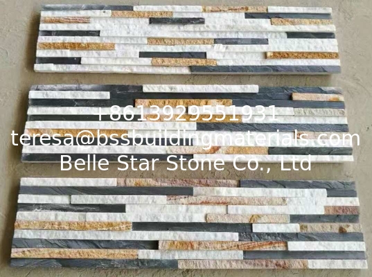 Natural Mini Stacked Stone,Mixed Materials/Colors Waterfall Shape Ledgestone,Real Stone Veneer,Culture Stone,Stone Panel