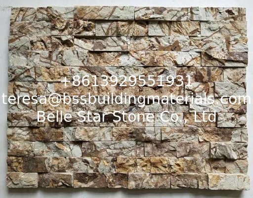 Autumn Leaves Sandstone Culture Stone,Forest Brown Stone Cladding,China Sandstone Stacked Stone,Real Stone Veneer Panels