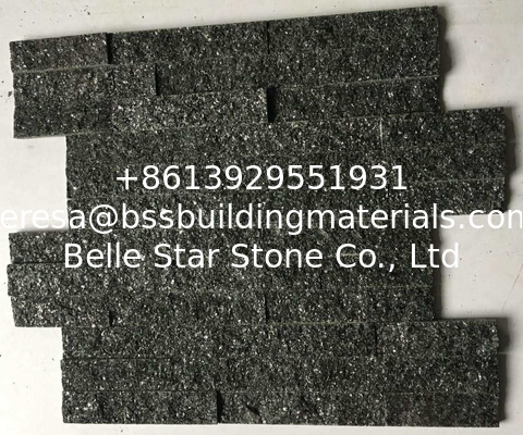 China Black Galaxy Granite Zclad Stacked Stone,Granite Culture Stone,Black Galaxy Stone Cladding,Thin Stone Veneer