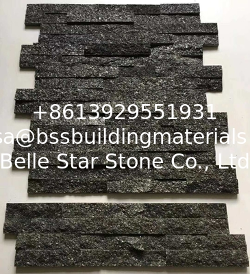 China Black Galaxy Granite Zclad Stacked Stone,Granite Culture Stone,Black Galaxy Stone Cladding,Thin Stone Veneer