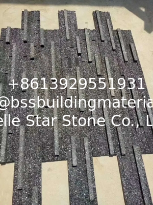 China Black Galaxy Culture Stone,Black Galaxy Granite Stone Cladding,Natural 3D Stacked Stone,Stone Wall Panels