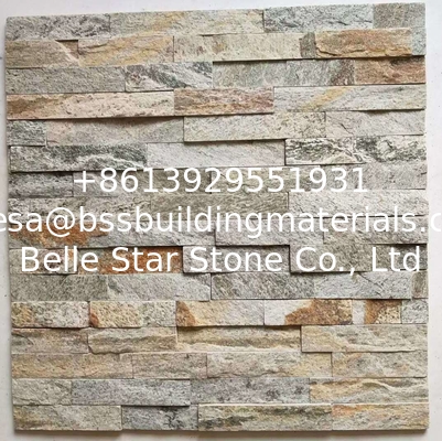 Multicolor Quartzite Stone Cladding,Colorful Forest Quartzite Stacked Stone,Natural Stone Panels,Indoor Stone Veneer