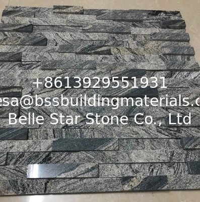 China Juparana Granite 3D Stone Cladding,Multicolor Grain Culture Stone,Natural Granite Stone Veneer,Stacked Stone