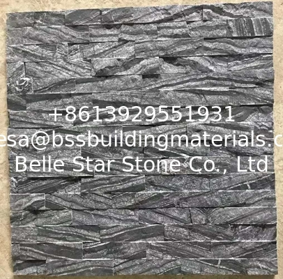 Black Wooden Marble Culture Stone,Black Forest Ledgestone,Rosewood Grain Stone Cladding,Marble Stacked Stone,Zclad Panel