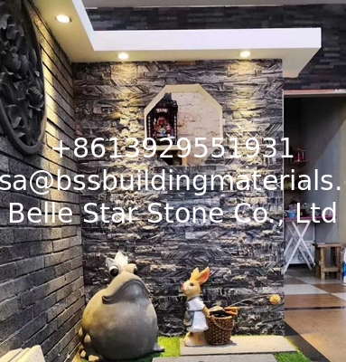 Black Wooden Marble Culture Stone,Black Forest Ledgestone,Rosewood Grain Stone Cladding,Marble Stacked Stone,Zclad Panel