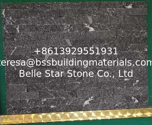 Black Galaxy Culture Stone,China Granite Stone Cladding,Natural Zclad Stacked Stone,Black Granite Stone Veneer Panels