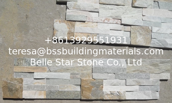Oyster Quartzite Sclad Stone Panels,Split Face Stacked Stone,White Gold Culture Stone,Desert Gold Ledgestone,Stone Panel