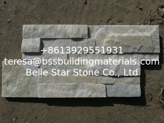 Ivory White Quartzite Sclad Stacked Stone,Milk White Stone Panels,Cream White Culture Stone,Off-White Ledgestone