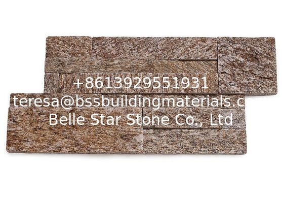 Yellow Granite Sclad Ledger Panels,Sesame Yellow Stacked Stone,Tiger Skin Yellow Stone Veneer,Granite Culture Stone