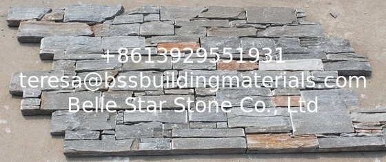 Grey Slate Zclad Stacked Stone,Natural Stone Cladding,Grey Culture Stone Backed Cement,Outdoor Landscaping Stone Panels