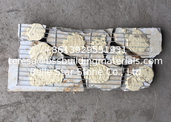 Yellow Limestone Zclad Stone Panel Backed Steel Wire,China Limestone Stacked Stone,Natural Stone Cladding,Yellow Stone