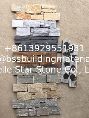 China Multicolor Slate Zclad Stacked Stone Backed Steel Wire,Rusty Slate Stone Cladding,Multicolour Slate Culture Stone
