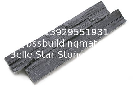 Chinese Black Slate Zclad Stone Panel,Charcoal Slate Stone Cladding,Carbon Black Slate Stacked Stone,Slate Culture Stone