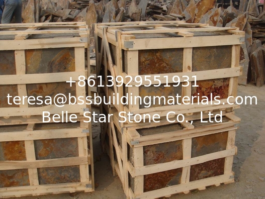 Chinese Multicolor Slate Roof Tiles,Rusty Slate Roofing,Split Face Roofing Slate,Multicolour Roof Slate Tiles