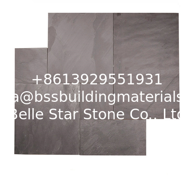 Chinese Black Riven Slate Pavers,Charcoal Cleft Slate Patio Stones,Dark Grey Slate Walkway,Slate Paving Stone