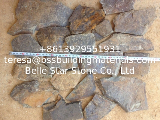 Iron Rust Sandstone Random Flagstone,Natural Irregular Flagstone,Sandstone Crazy Stone,Flagstone Pavers,Random Wall Ston