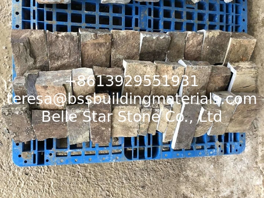 Iron Rust Sandstone Wall Tiles,Natural Retaining Wall Stone,Rusty Stacked Stone,Sandstone Wall Cladding