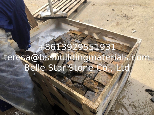 Iron Rust Sandstone Wall Tiles,Natural Retaining Wall Stone,Rusty Stacked Stone,Sandstone Wall Cladding