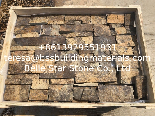 Iron Rust Sandstone Wall Tiles,Natural Retaining Wall Stone,Rusty Stacked Stone,Sandstone Wall Cladding
