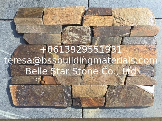 Rusty Sandstone Wall Cladding,Natural Retaining Wall Stone,Random Stacked Stone,Rust Wall Tiles,Sandstone Wall Panel