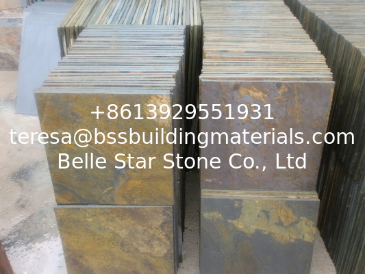 Chinese Multicolor Slate Tiles,Rusty Riven Slate Pavers,Rust Cleft Slate Floor Tiles,Slate Patio Stones,Slate Walkway
